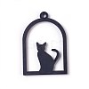 Acrylic Open Back Bezel Pendants KY-WH0019-02-1