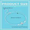 1Pc Starfish Alloy & Plastic Pearl Anklets AJEW-LP0007-56-2