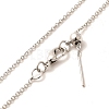 1mm Rack Plating Brass Cable Chain Adjustable Slider Necklaces for Women Men MAK-L044-04P-2