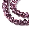 Transparent Electroplate Glass Beads Strands EGLA-Q131-01A-06-3