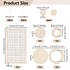 1 Set Wood Blank Coaster Sets AJEW-OC0005-52-2