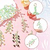 10 Colors Handmade Glass Seed Beaded Flower Pendants PALLOY-CJ00092-3