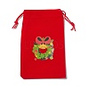 Christmas Theme Rectangle Velvet Bags TP-E005-01A-2