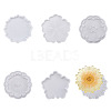 6Pcs 6 Style Silicone Flower Cup Mat Molds Sets DIY-BG0001-21-1