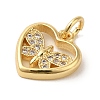 Brass Micro Pave Clear Cubic Zirconia Pendants KK-R162-013G-2