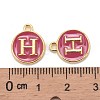 Golden Plated Alloy Enamel Charms ENAM-S118-08H-3