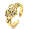 Brass Micro Pave Cubic Zirconia Rings for Women RJEW-E295-08G-01-1