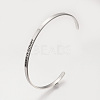 201 Stainless Steel Cuff Bangles BJEW-Q685-06-1