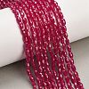 Lab Grown Red Corundum Beads Strands GG-CBAC488-01A-1