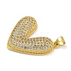 Rack Plating Brass Micro Pave Cubic Zirconia Pendants KK-I718-19E-G-2