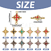  48Pcs 12 Styles Rack Plating Alloy Enamel Connector Charms FIND-TA0002-85-12