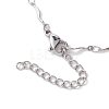 2Pcs 2 Colors 304 Stainless Steel Slider Necklace Makings AJEW-JB01265-4