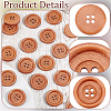 50Pcs Wood Buttons BUTT-GF0004-33-6