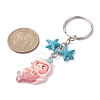 Mermaid Opaque Resin Pendant Keychain X1-KEYC-JKC00624-04-3
