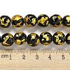 Handmade Silver/Gold Foil Lampwork Beads Strands LAMP-L079-07D-4