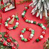 9 Styles Painted Natural Wood European Beads WOOD-SP0001-14-4