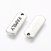Tibetan Style Alloy Rectangle with Word Family Pendants LS-X-TIBEP-Q043-057-RS-2