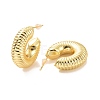 Brass Chunky C-shape Stud Earrings EJEW-A072-22LG-2