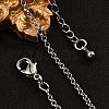 Brass Rolo Chain Bracelets for Women BJEW-G735-05P-3