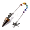 Natural Tiger Eye Pointed Hexagonal Cone Dowsing Pendulums G-Q184-03F-AS-3
