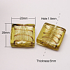 Handmade Silver Foil Lampwork Beads FOIL-S002-M-2