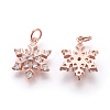 Brass Micro Pave Cubic Zirconia Pendants LS-KK-F774-10RG-NR-2