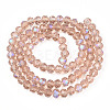 Electroplate Glass Beads Strands EGLA-A034-T6mm-L22-2