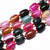Natural Multi-Color Agate Beads Strands G-S370-055C-01-1
