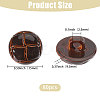 1-Hole Plastic Buttons BUTT-CA0001-34C-2