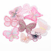 Beadthoven 36Pcs 9 Style Butterfly Organgza Lace Embroidery Ornament Accessories DIY-BT0001-49-3
