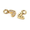 Brass Micro Pave Cubic Zirconia Charms ZIRC-F111-08G-09-2