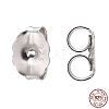 Anti-Tarnish Rhodium Plated 925 Sterling Silver Ear Nuts STER-E041-11B-1