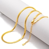 925 Sterling Silver Snake Chain Necklaces NJEW-P300-01A-G-1
