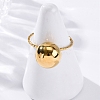 304 Stainless Steel Cuff Rings for Women RJEW-F175-01G-02-5