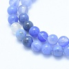 Natural Blue Chalcedony Beads Strands X-G-G765-30-6mm-3