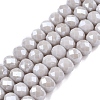 Electroplate Glass Beads Strands EGLA-A044-P6mm-A19-1