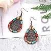 Bohemian Style Alloy Dangle Earrings EJEW-F238-25-2