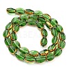 Electroplate Transparent Glass Beads Strands EGLA-G037-03A-HP09-2