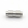 304 Stainless Steel Matte Surface Magnetic Clasps with Glue-in Ends STAS-O042-C-26-2