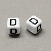 Large Hole Acrylic Letter European Beads SACR-Q103-7mm-01D-2
