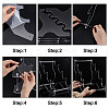 4-Tier Acrylic Sword Katana Holder Stands ODIS-WH0017-108-3