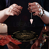 AHADEMAKER 1Pc Cone/Spike/Pendulum Natural Rose Quartz Stone Pendants DIY-GA0004-32C-5
