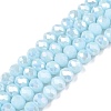 Electroplate Glass Beads Strands EGLA-A044-P6mm-B06-1