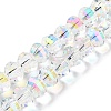 Transparent Electroplate Glass Beads Strands GLAA-Q099-C01-14-1