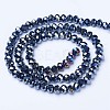 Electroplate Glass Beads Strands EGLA-A044-P8mm-B18-2