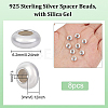 BENECREAT 8Pcs 925 Sterling Silver Spacer Beads STER-BC0001-61B-2