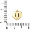 Brass Micro Pave Clear Cubic Zirconia Pendants KK-D229-01G-21-3