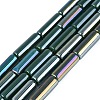 Electroplate Opaque Glass Beads Strands X-EGLA-Q132-02A-B01-1