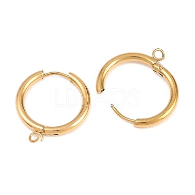 316 Stainless Steel Huggie Hoop Earring Findings EJEW-B158-01E-G-1