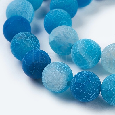 Natural Crackle Agate Beads Strands G-G055-10mm-2-1